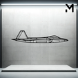 f-22-raptor-top.png Wall Silhouette: Airplane Set