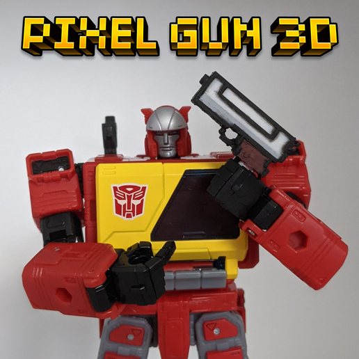 Pixel Gun Pistol for Transformers Figures