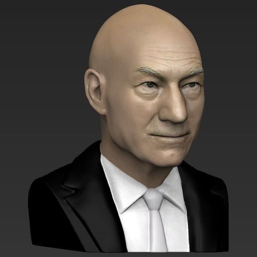 professor-x-charles-xavier-bust-ready-for-full-color-3d-printing-3d-model-obj-mtl-fbx-stl-wrl-wrz-1.jpg Professor X Charles Xavier from X-Men bust full color 3D printing