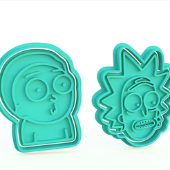 Screenshot_1.png 3D file Rick and Morty cookie cutters pack・Template to download and 3D print