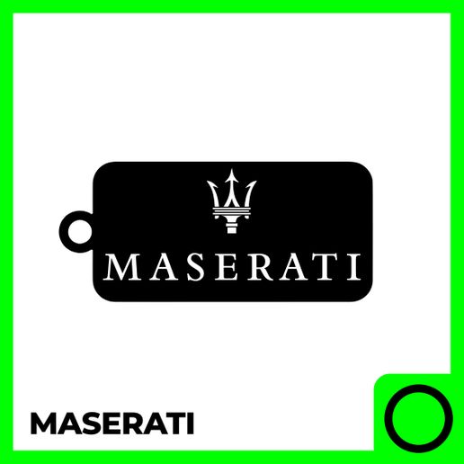 Maserati Keychain 3D Model – Luxury Car Logo Keyring