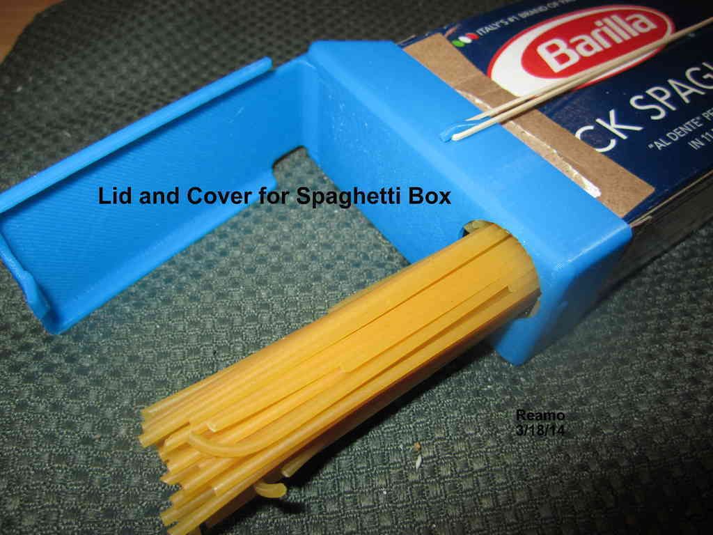 Spaghetti_Box_Assy_001_display_large.jpg Free STL file Spaghetti Box End With Cover・3D printing template to download, Tarnliare