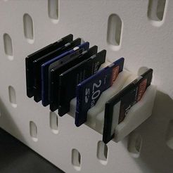 IMG_2565.JPG Free STL file IKEA Skadis - SD and microSD Card Holder・3D printing idea to download