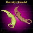 4.jpg Champions Karambit Cosplay Valorant - STL File 3D print model
