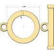 Flat-wire-bracelet-chain-toggel-clasp-06.jpg Fermoir à bascule en fil métallique plat Modèle à imprimer en 3D