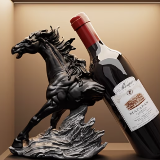 Majestic Equine Art: Classical Marble Bust STL - Antique Marble Horse Statue with Relief Pedestal - Marinus: The Regal Stallion Bust - High Detail Sculpture