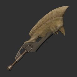 BaseGS1.jpg Monster Hunter Base Greatsword Bone - Fanart Weapon Model