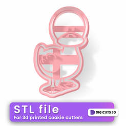Duck-cookie-cutter.png Duck Farm STL File - Animals of the Farm Cookie Cutter