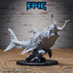 3272-Zombie-Shark-Hunting-Large-1.png Archivo 3D Caza Tiburon Zombie ‧ Miniaturas DnD ‧ Miniaturas de Mesa ‧ Monstruo de Juego ‧ Modelo 3D ‧ RPG ‧ DnDminis ‧ ARCHIVO STL・Diseño imprimible en 3D para descargar