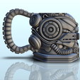 35.png Futuristic cyborg dice mug (6) - Holder Beer Can Storage Container Tower Soda Box DnD RPG Boardgame 33cl 25cl 12oz 16oz 50cl Beverage W40k 40 000 SciFi Futuristic