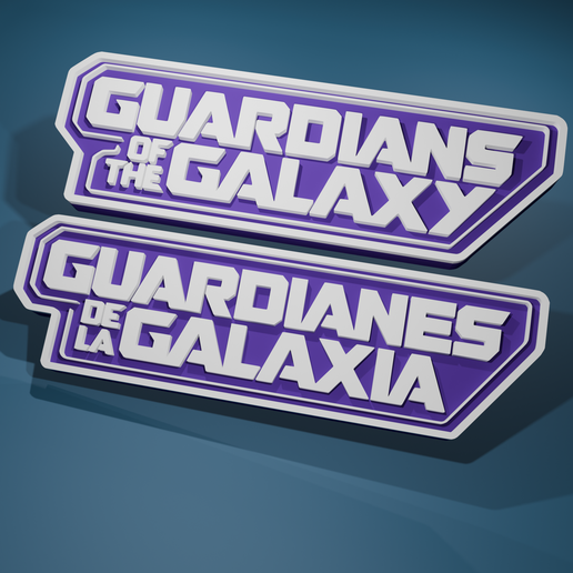 Logo-Guardianes-de-la-Galaxia-Guardians-of-the-Galaxy-en-2-Colores-Facil-de-imprimir-easy-print-deco.png Guardians of the Galaxy ES/EN 3D Logo - Decoration