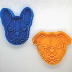 WhatsApp Image 2020-10-28 at 10.16.46 AM (3).jpeg STL file Dog Bulldog Cookie Cutter Set・3D print design to download