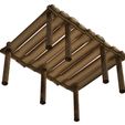 6.jpg Wood 3D Building FENCE Shack LOPOLY MEDIEVAL CASTLE HOME HOUSE Building Shack LOPOLY 3D MODEL