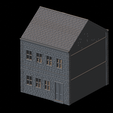 House-4-LD-scene-2.png WWII Tabletop Terrain Set 28mm scale (3D Printable Files) - Based on real buildings from Carentan, France