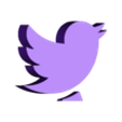 twitter_logo.stl Twitter Logo - (with stand)
