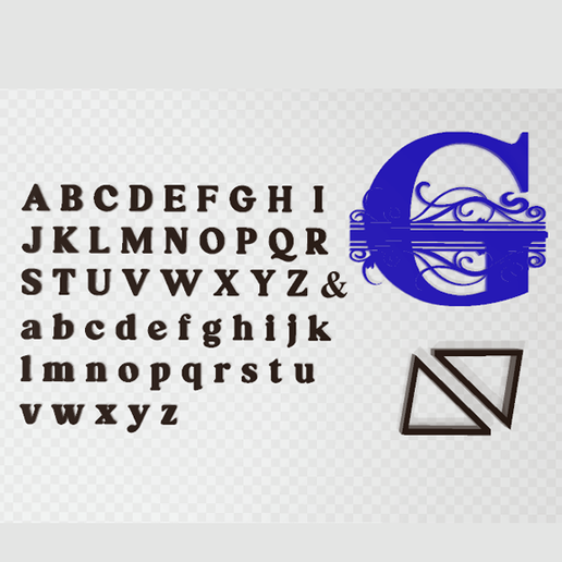 🔝 Letter G (Table Top Design) with Small Name Insert・ STL File for 3D ...