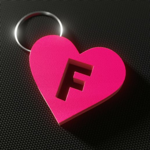Porte-clés Personnalisé Résine – Lettre F – Femme – Neuf