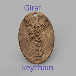 Giraf Free STL file Giraf keychain・3D printable model to download