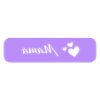 JG_bookmark_mama_v2.stl Bookmark - Hearts - Mama / Mom