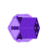 D6-AvgNormal-Sharp-RoundPips-Supported.stl Dice Masters - Sharp-Edged Round D6 Set - 8 Pip Styles - Pre-Supported