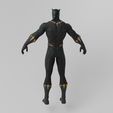 Black-Panther0011.png Black Panther Lowpoly Rigged