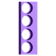 Support4LEDLigne.stl LED Holder Ender 3 V2 ( 2, 4 or 8 LED )
