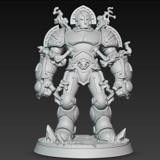 Steam-Golem-aa.jpg Steam Golem (Clockwork Construct), Custom Sci-Fantasy / D&D Miniature