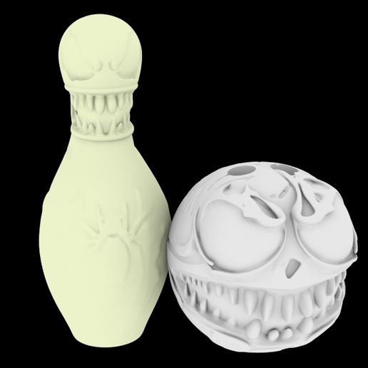 🎳 Venom Bowling Set – 3D Printable Model・ STL File for 3D printing・Cults