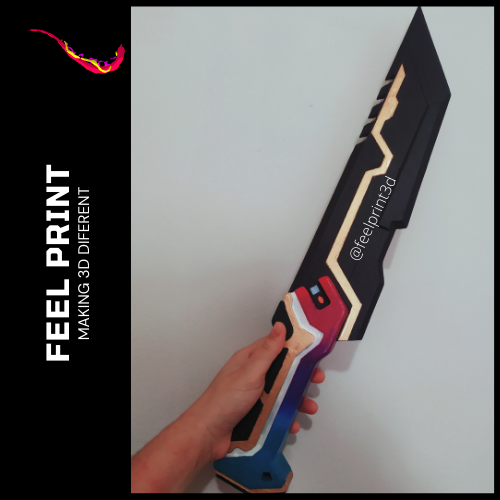 Valorant GLITCHPOP dagger 8 parts - 3D model önizlemesi