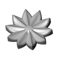Lotus-10-leaf-100mm-rosette-01.jpg Archivo STL Modelo de impresión 3D en relieve con rosetón de hojas de loto・Objeto imprimible en 3D para descargar