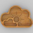 untitled.190.jpg Cloud Serving Tray, Cnc Cut 3D Model File For CNC Router Engraver, Plate Carving Machine, Relief, serving tray Artcam, Aspire, VCarve, Cutt3D