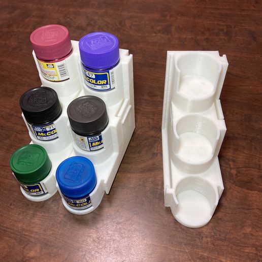 Paint bottles rack 3D model