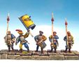5-Empire-troops-on-Tray.jpg TOW The Old World Movement Tray  25mm  5 x 1  Infantry Textured Stone