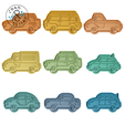Fun_Cars_ALL_C.png Super Cars (no9) - Cookie Cutter - Fondant - Polymer Clay