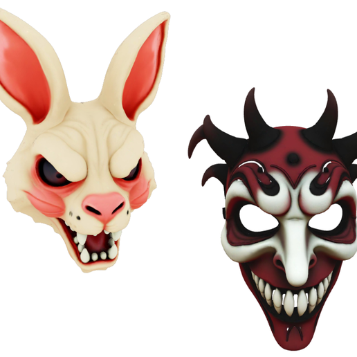 🐉 Stylized Horror Mask Collection・ 3D File for 3D printing・Cults