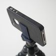 TripodeIPhone03.jpg Free STL file IPhone4 holder for flexible mini tripod・Template to download and 3D print, Costantino