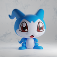 chibimon2.png Chibimon Demiveemon Digimon Adventure 02 Figure Keychain Decor