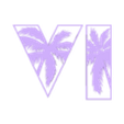 treegtavi.STL GTA VI 6 ЛОГОТИП GRAND THEFT AUTO 6 VI