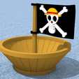 ONE-PIECE.png **ONE PIECE LUFFY CREW FLAG WITH SHIP'S MAST AND NEST**.