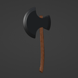 Battle_Axe-06.png Viking Style Hand / Throwing Axe  ( 28mm Scale ) - Updated