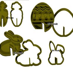 set-pascuas.jpg STL-Datei 4 Osterausstecher・Design für 3D-Drucker zum herunterladen