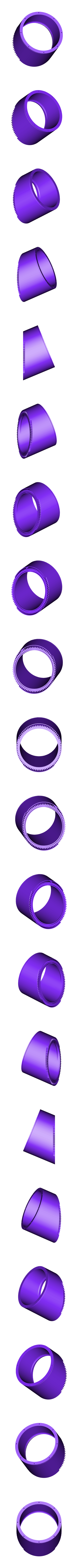 SN-End-Duct201ws.stl Swivel Nozzle for Jet Engine, 3 Bearing Type, [Phase 1]