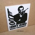 james-bond-007-sean-connery-agente-especial-letrero-cartel-impresion3d.jpg James Bond, Sean Connery, agent, 007, special, sign, poster, logo, print3D, movie, film, film, movie