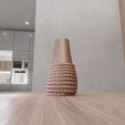 untitled2.png 3D Wicker Mesh Vase as Stl File & Valentines Gift, 3D Printing, Rustic Vase, Wicker Decor, Gift for Girlfriend, Plant Holder, Wicker Pitcher