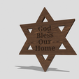Shapr-Image-2024-02-13-150417.png Star of David Home blessing, religious fridge magnet, wall art decoration, spiritual energy, protection