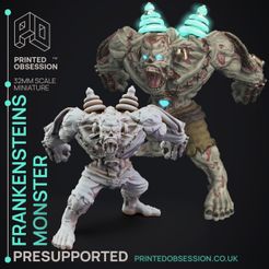 Frankensteins-Monster-5.jpg Fichier 3D Frankensteins Monster - Dr Frankensteins Monster - PRESUPPORTED - Illustré et Stats - Echelle 32mm・Idée pour impression 3D à télécharger
