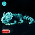 Lizard_05.jpg STL file Cute Lizard Articulated print in place・3D print design to download