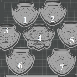 patru.png Paw patrol dog patrol cookie cutters plates