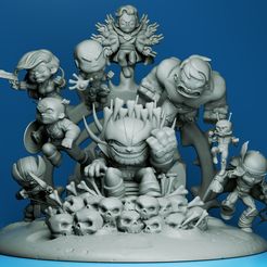 !Model-Dimensions-2.jpeg STL file chibi thanos&avenger・3D printing design to download