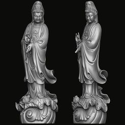 230.2.jpg Statue de Guanyin Modèle d'impression 3D